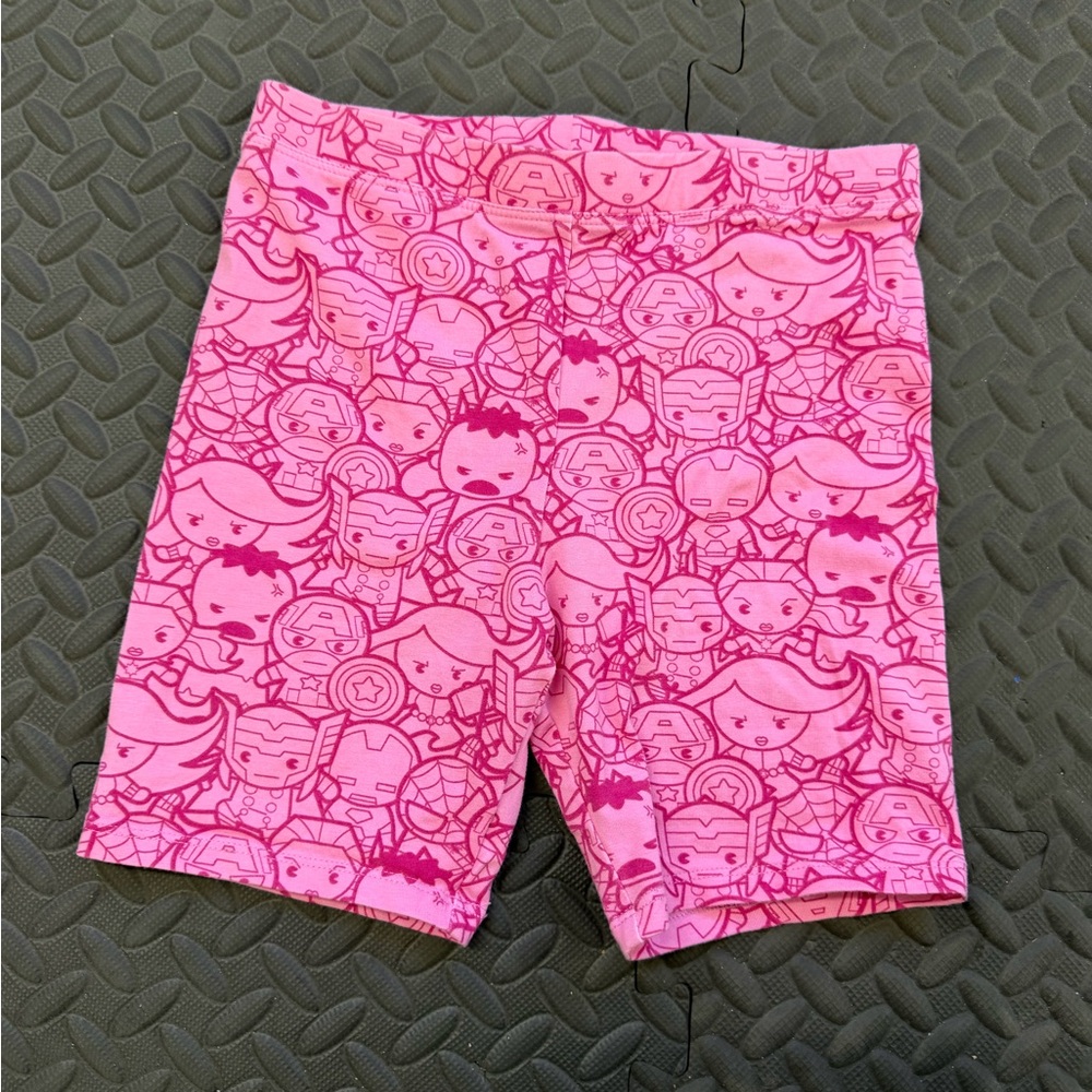 Marvel Girls Pink Superhero Bike Shorts
